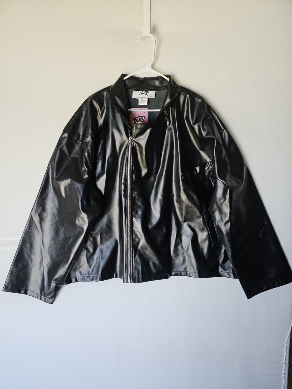 NWT Grease T-Birds Faux Leather Jacket Costume 4X